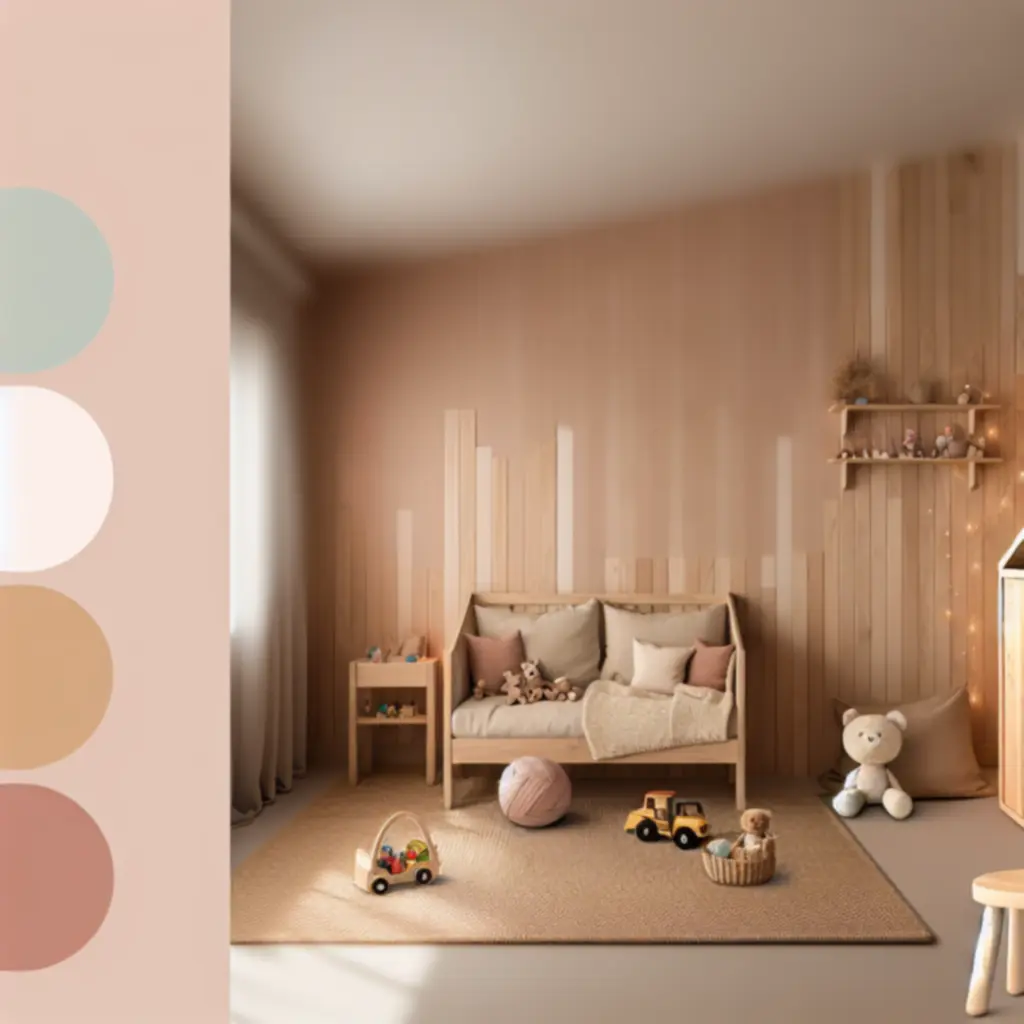 Naturalne, drewniane zabawki EcoPlayToys ułożone na jasnym drewnianym stole