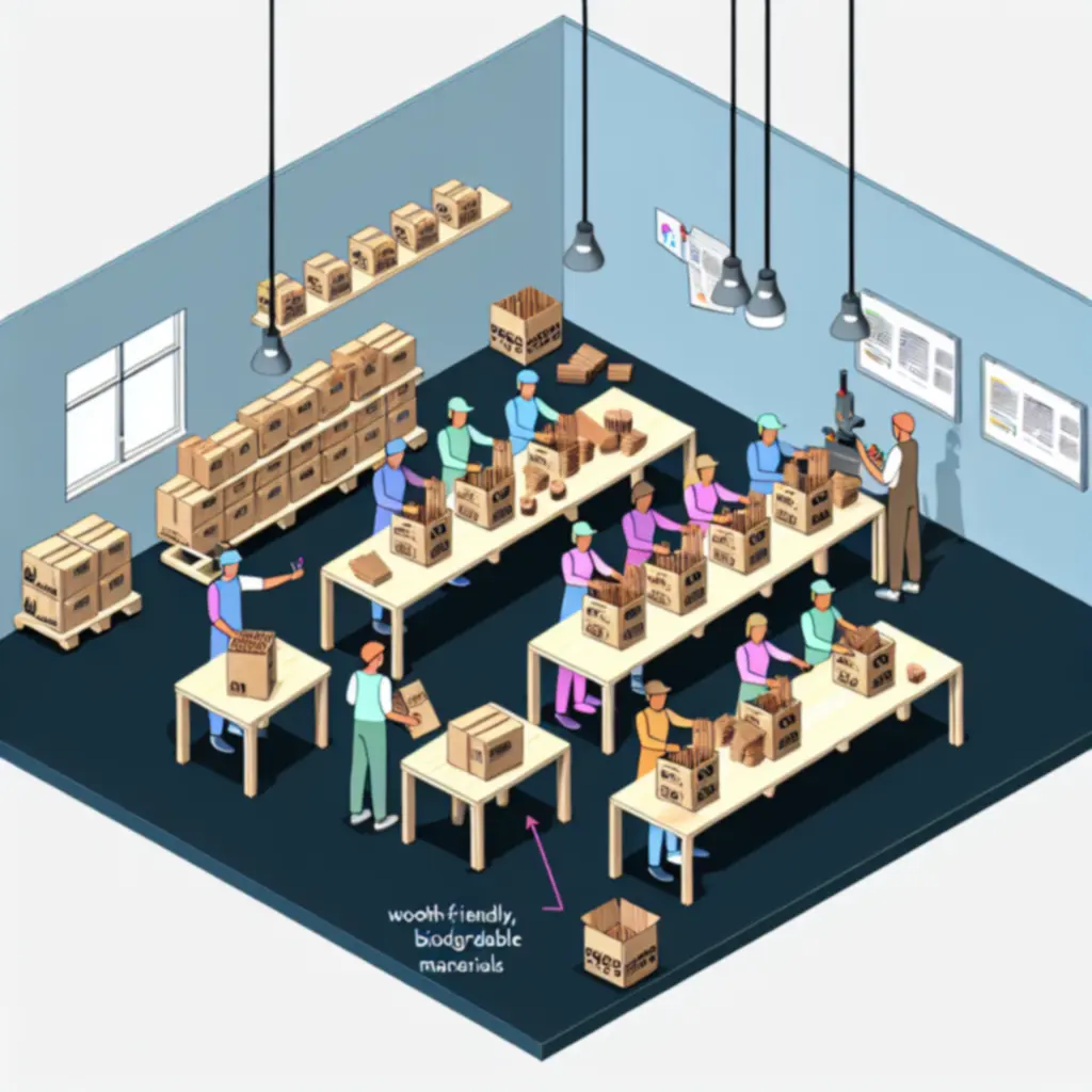 Zespół przygotowujący ekologiczne opakowania z materiałów nadających się do recyklingu