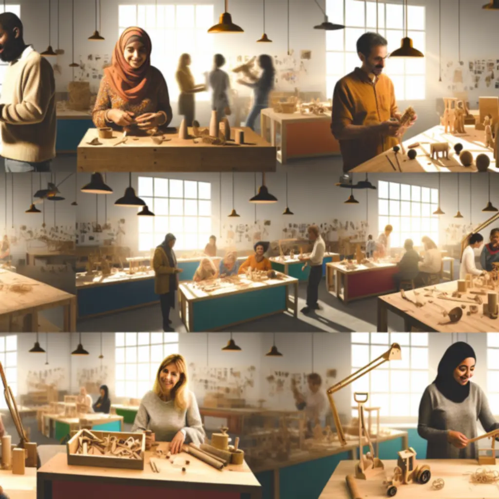 Zespół EcoPlayToys – rodzice i edukatorzy przy wspólnej pracy nad ekologicznymi zabawkami